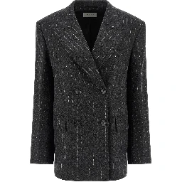 Gray Virgin Wool Blazer