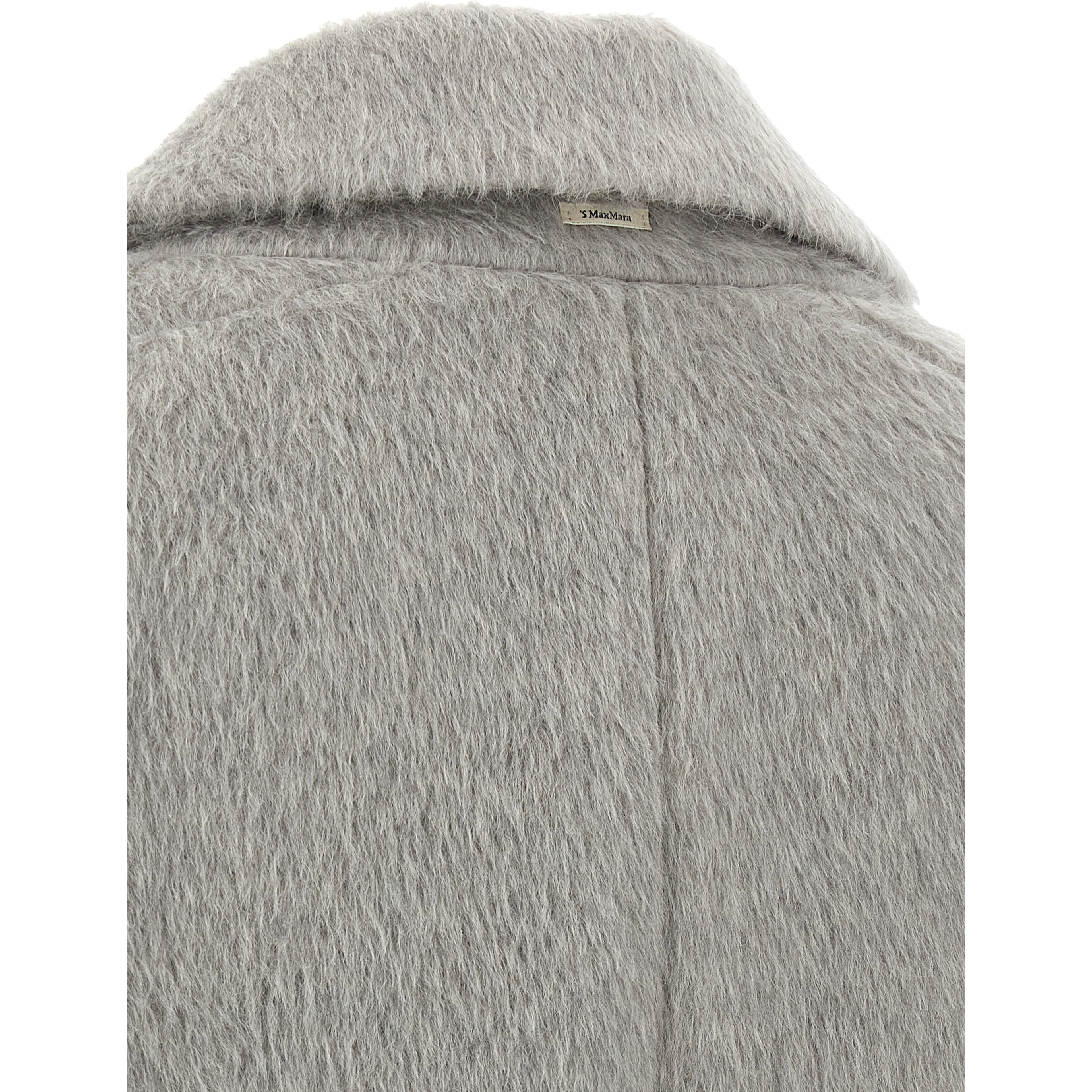 Gray Alpaca Leather Coat