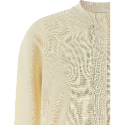 White Virgin Wool Cardigan