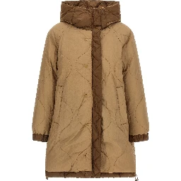 Brown Polyester Parka