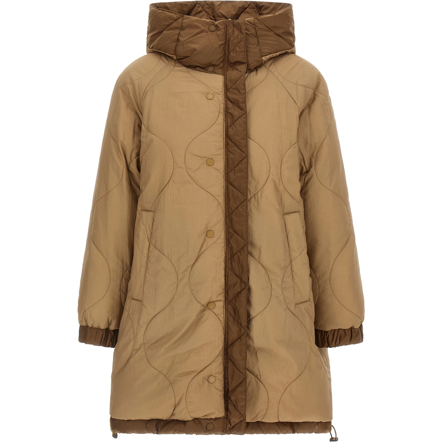 Brown Polyester Parka