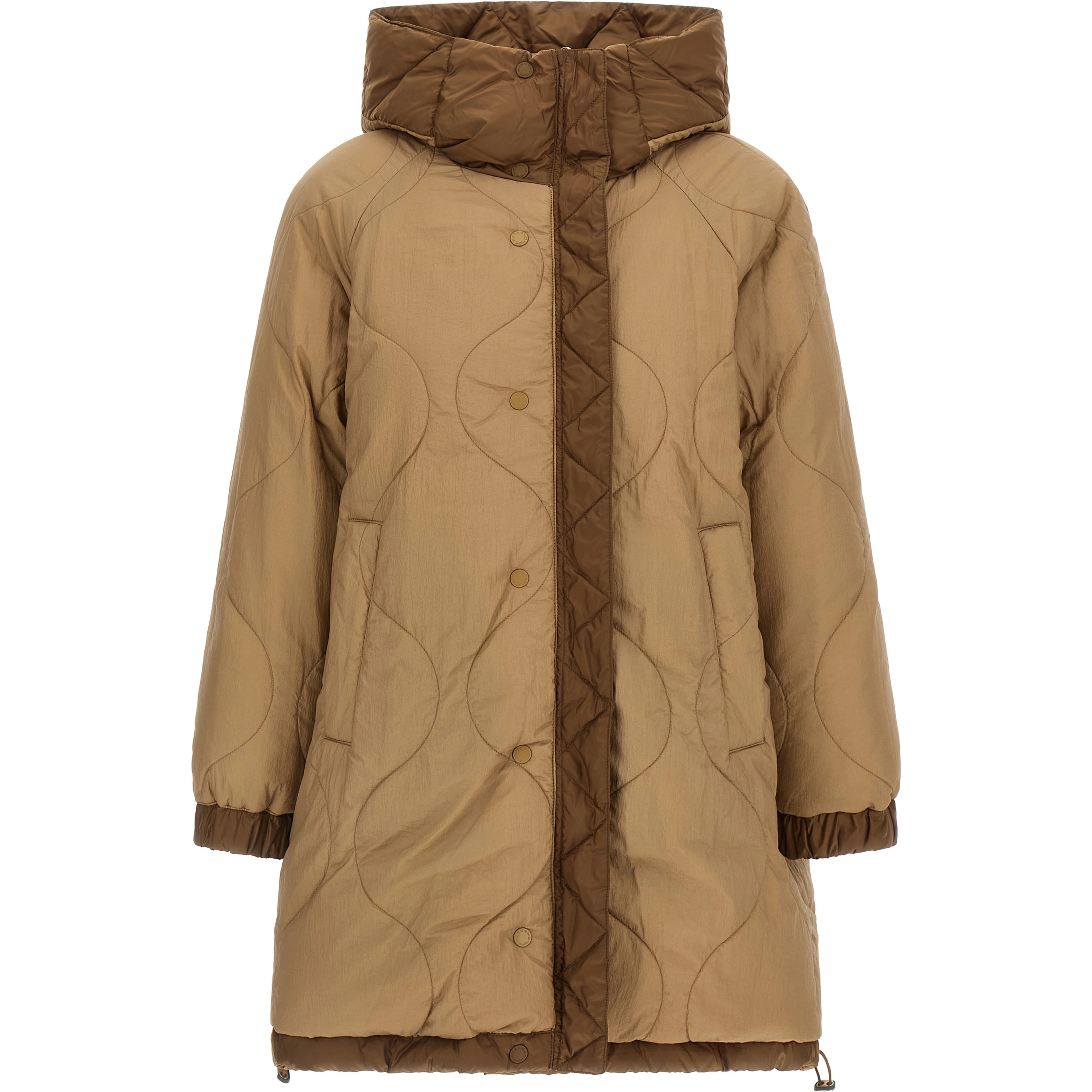 Brown Polyester Parka