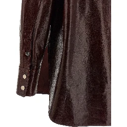 Bordeaux Lamb Leather Blouse