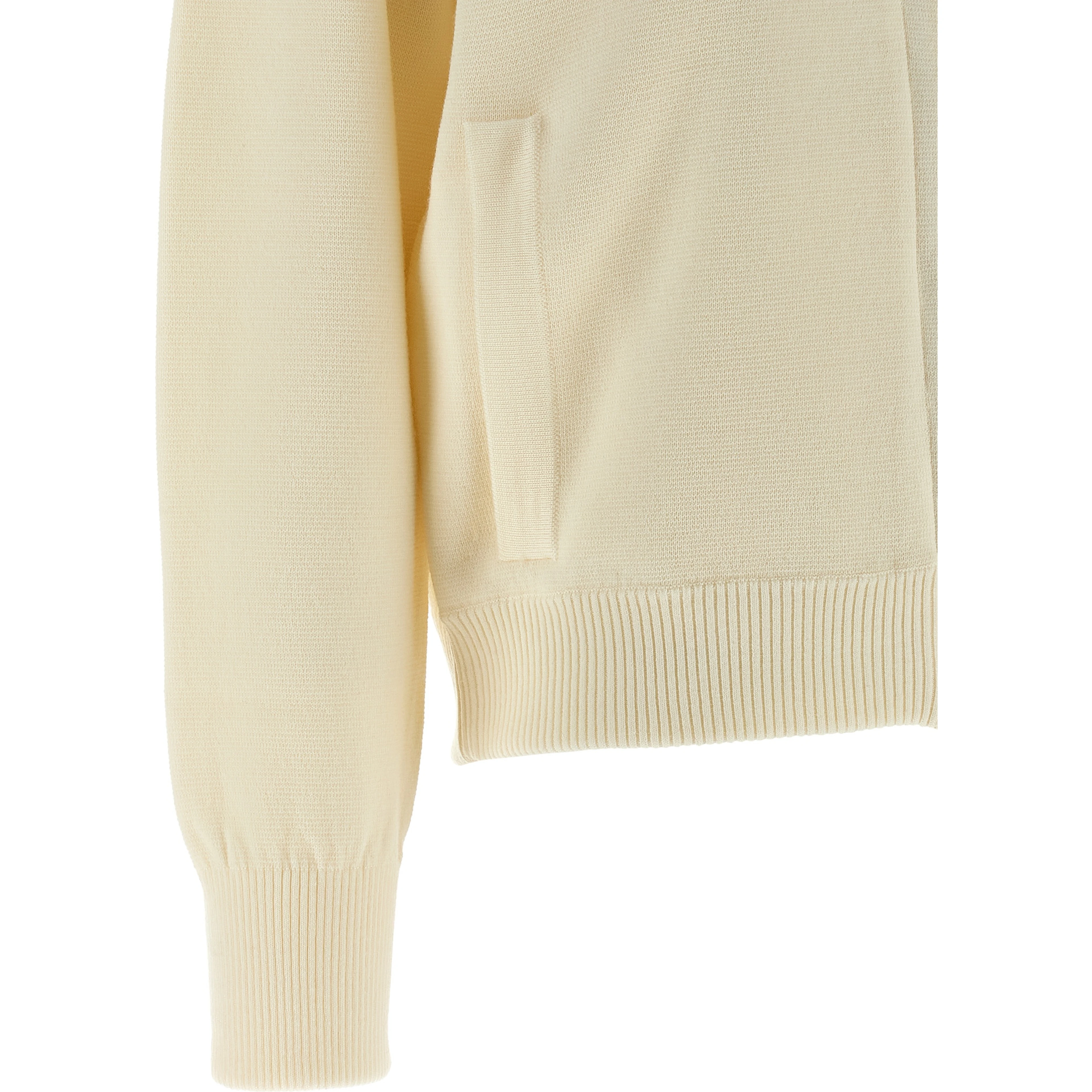 White Virgin Wool Cardigan