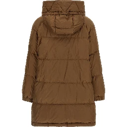 Brown Polyester Parka