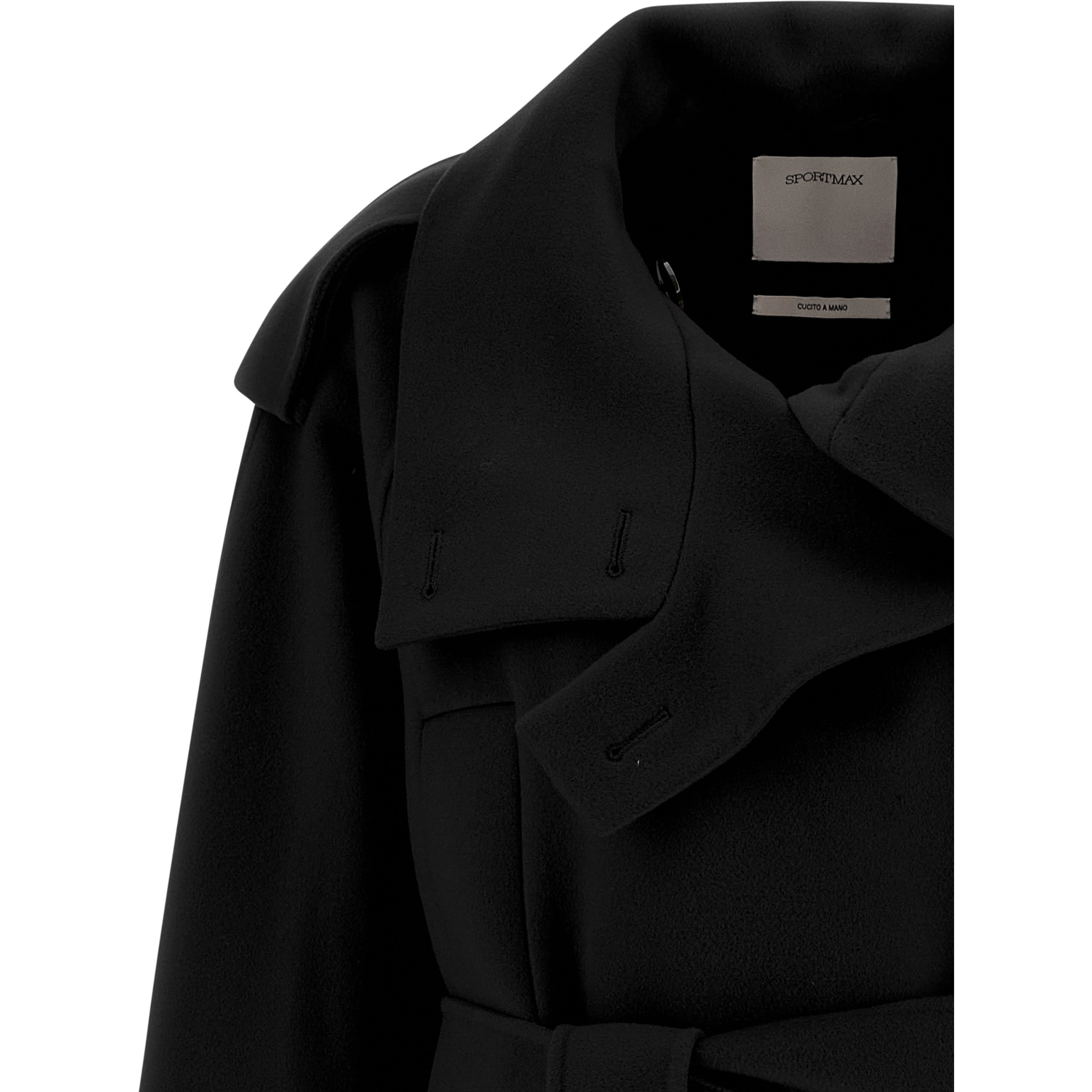Black Virgin Wool Coat