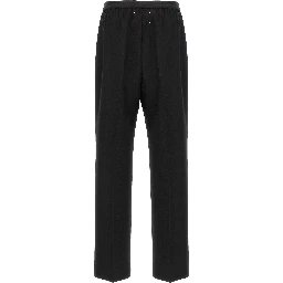 Black Virgin Wool Casual Pants
