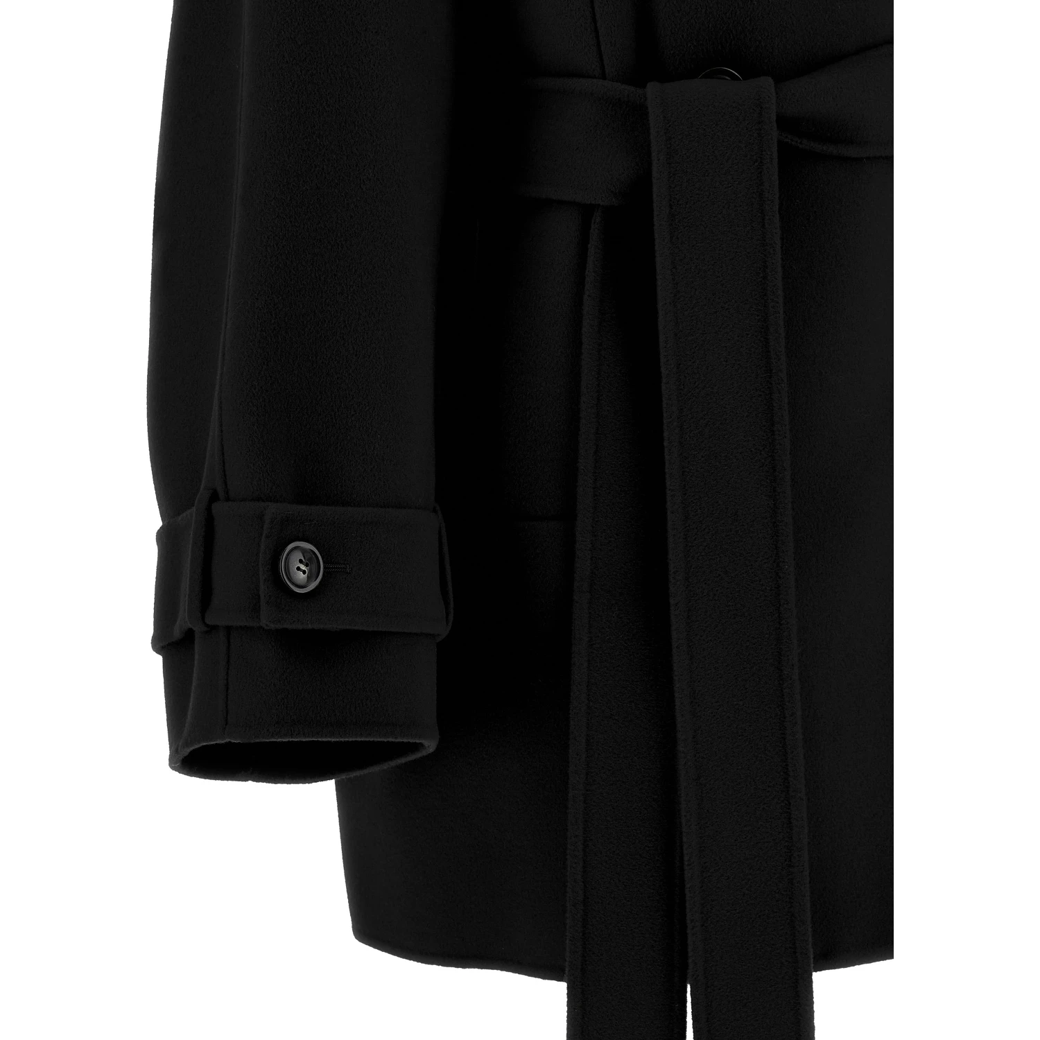 Black Virgin Wool Coat