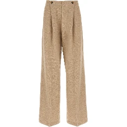 Beige Cashmere Casual Pants