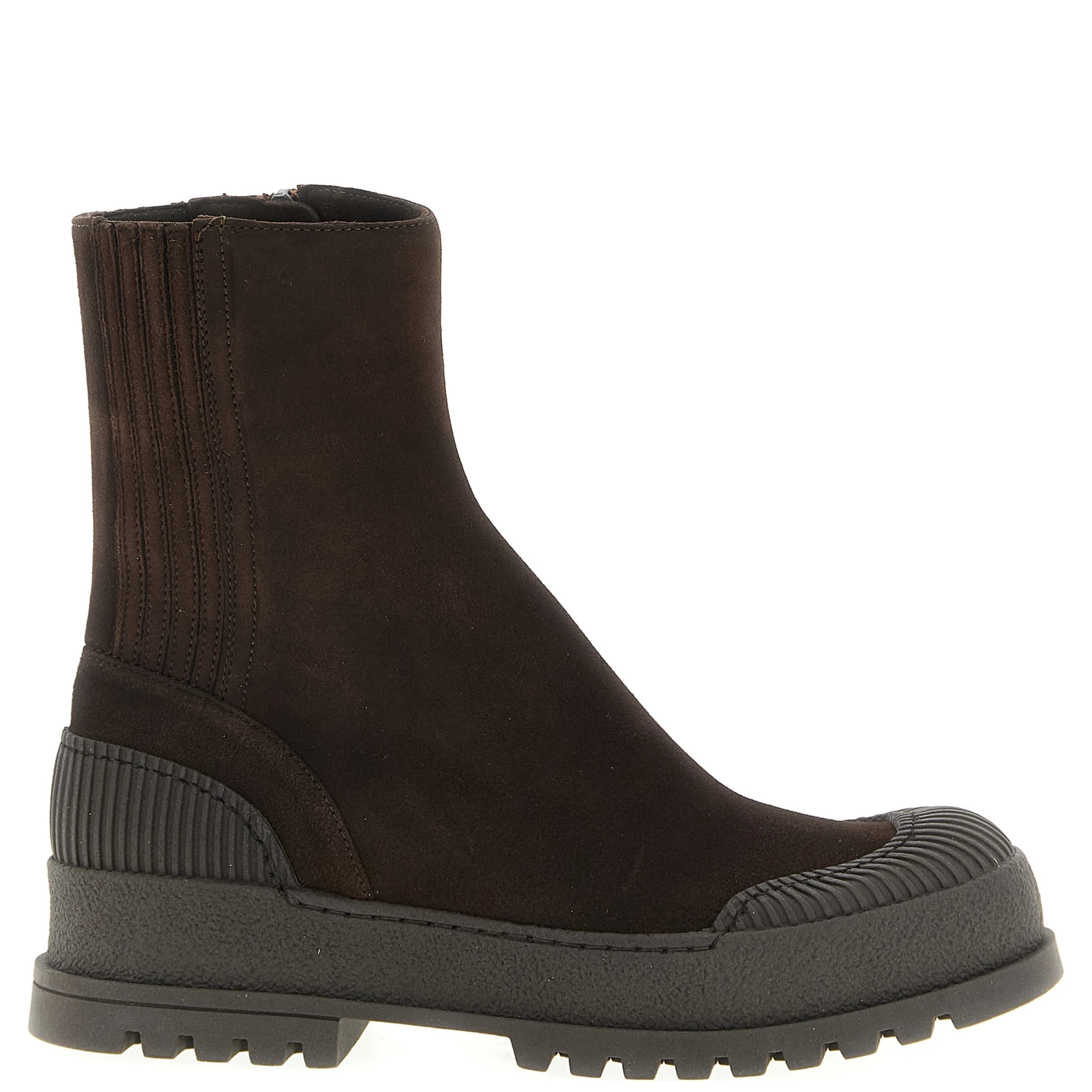 Brown Goatskin Ankle Boots