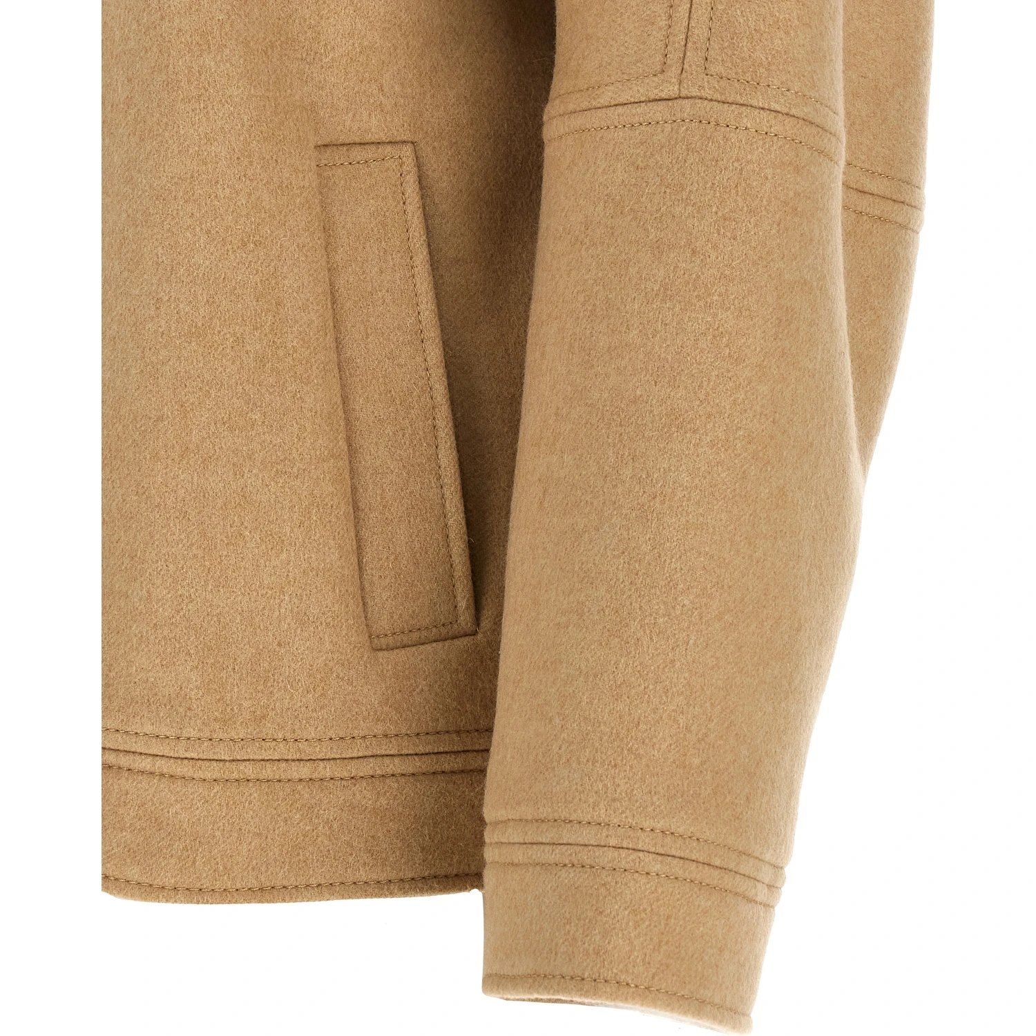 Beige Cashmere Bomber