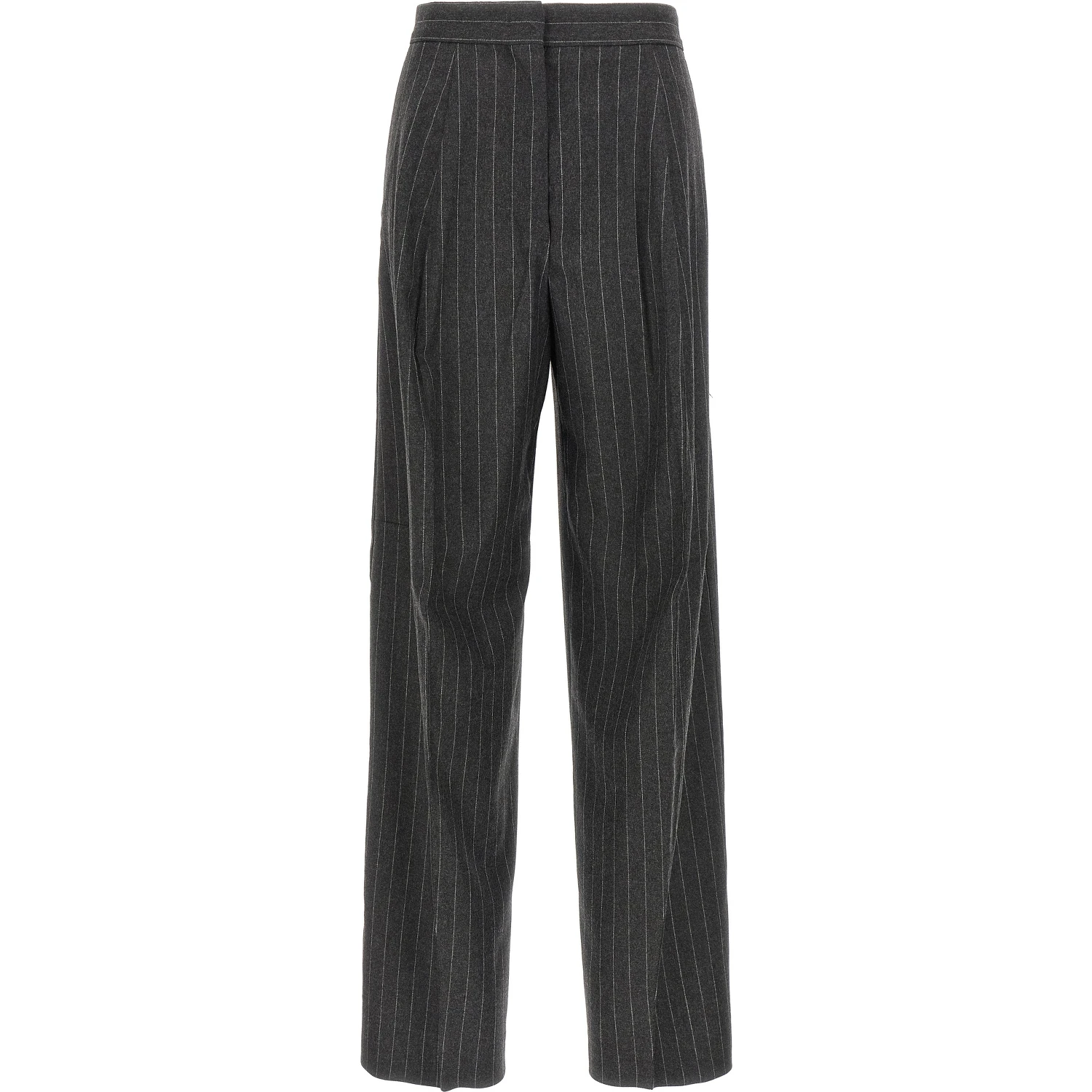 Gray Virgin Wool Dress Pants
