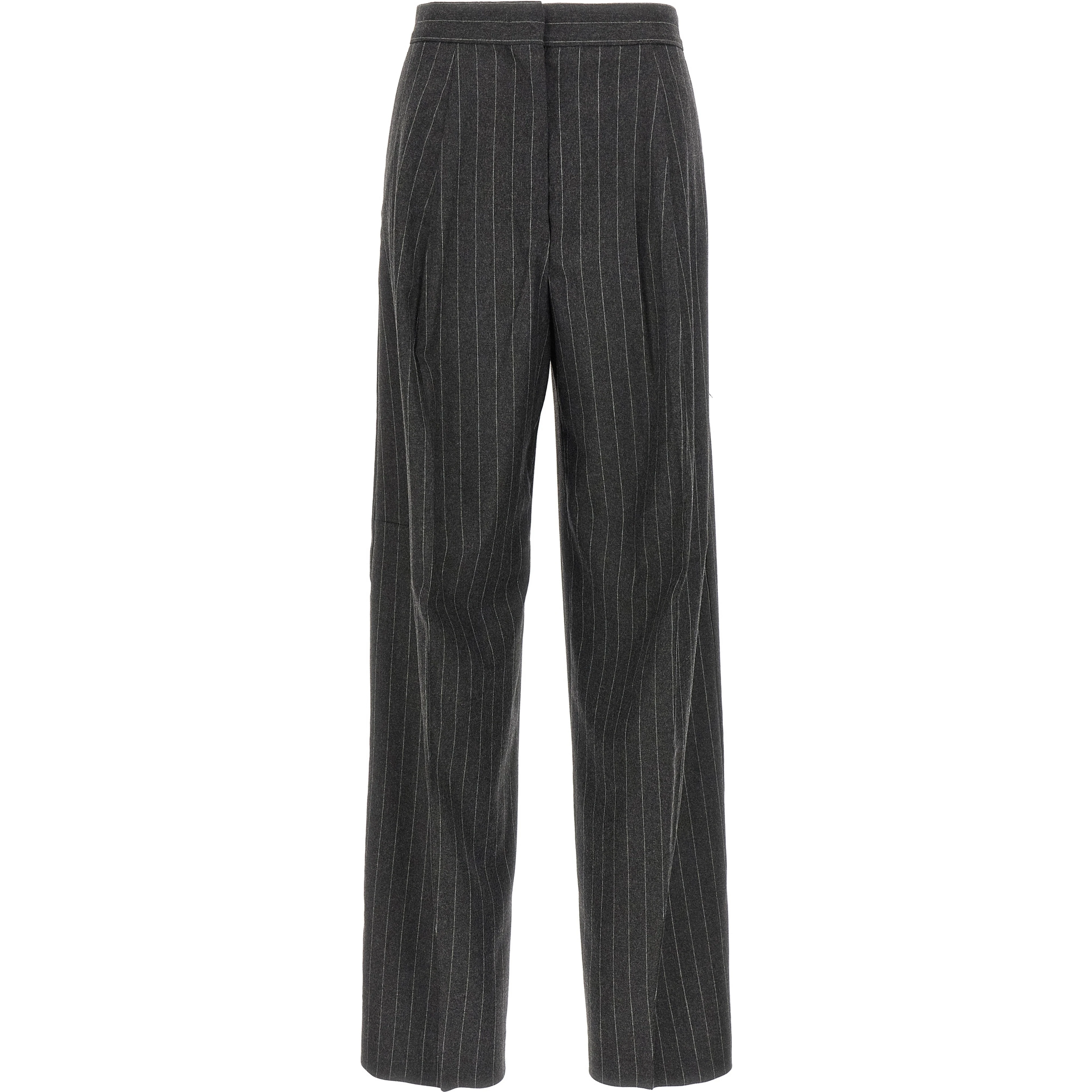 Gray Virgin Wool Dress Pants