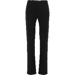 Black Viscose Casual Pants