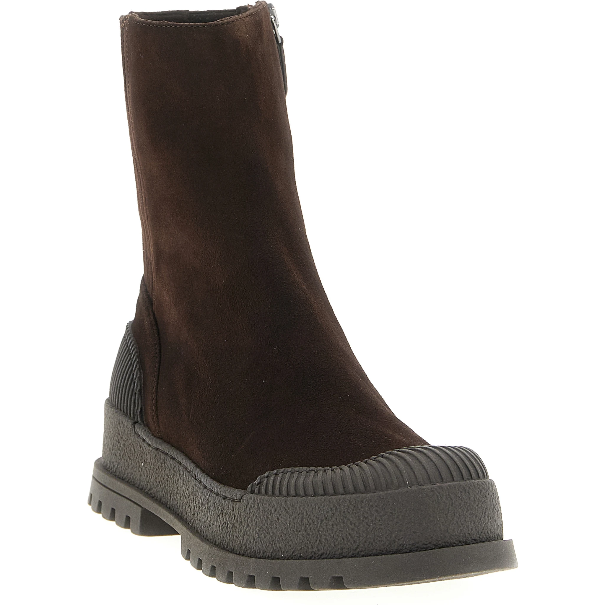 Brown Goatskin Ankle Boots