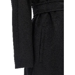 Black Virgin Wool Coat