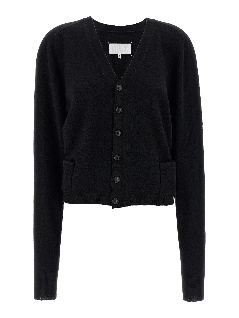 Black Wool Cardigan