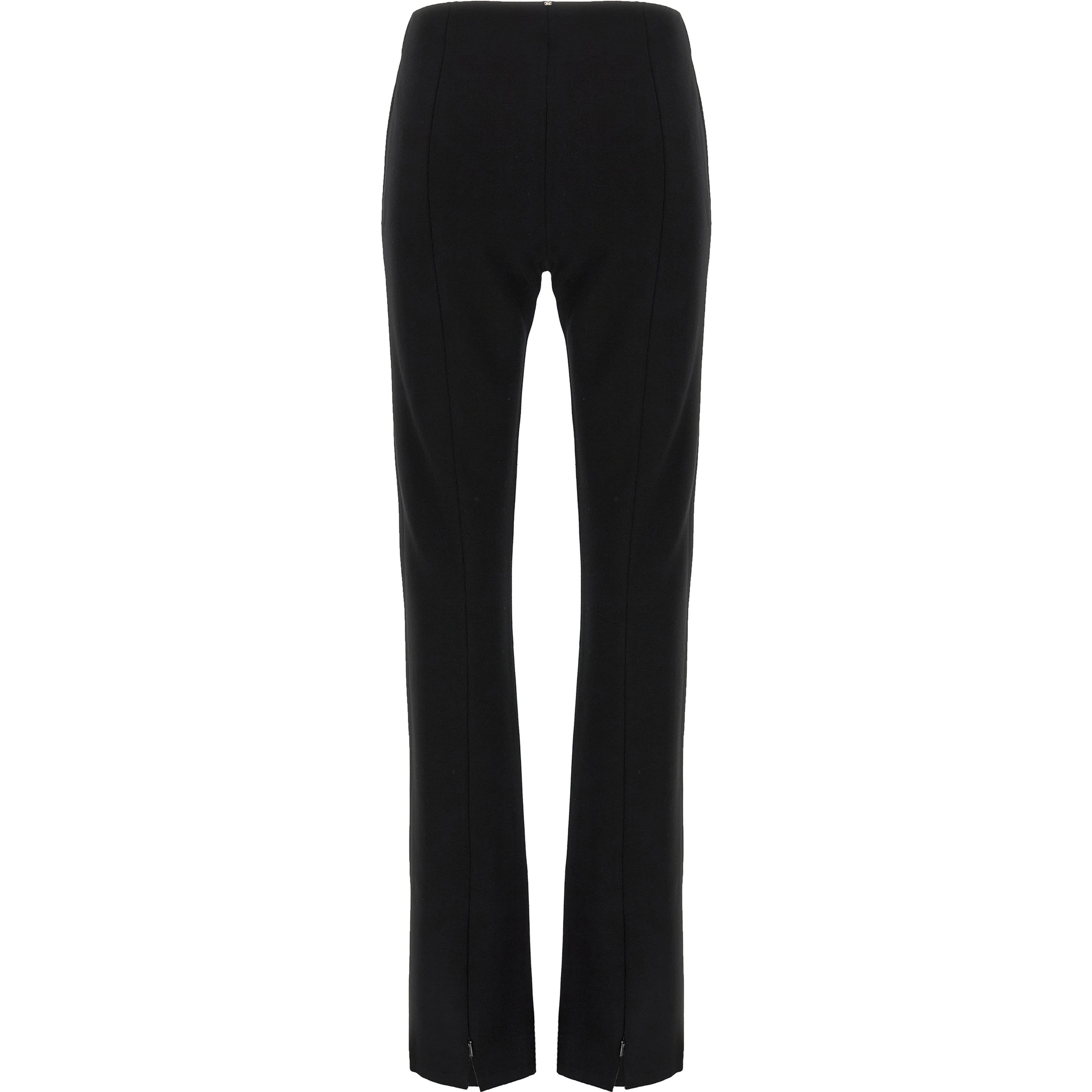 Black Viscose Casual Pants