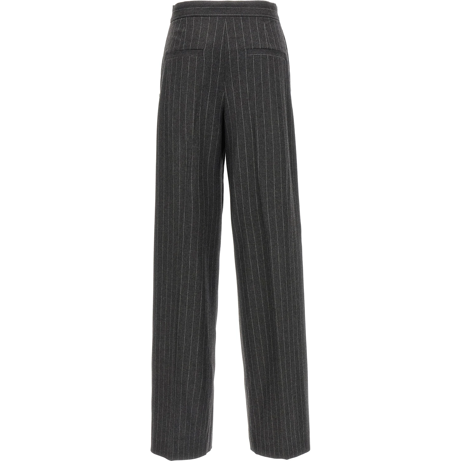 Gray Virgin Wool Dress Pants