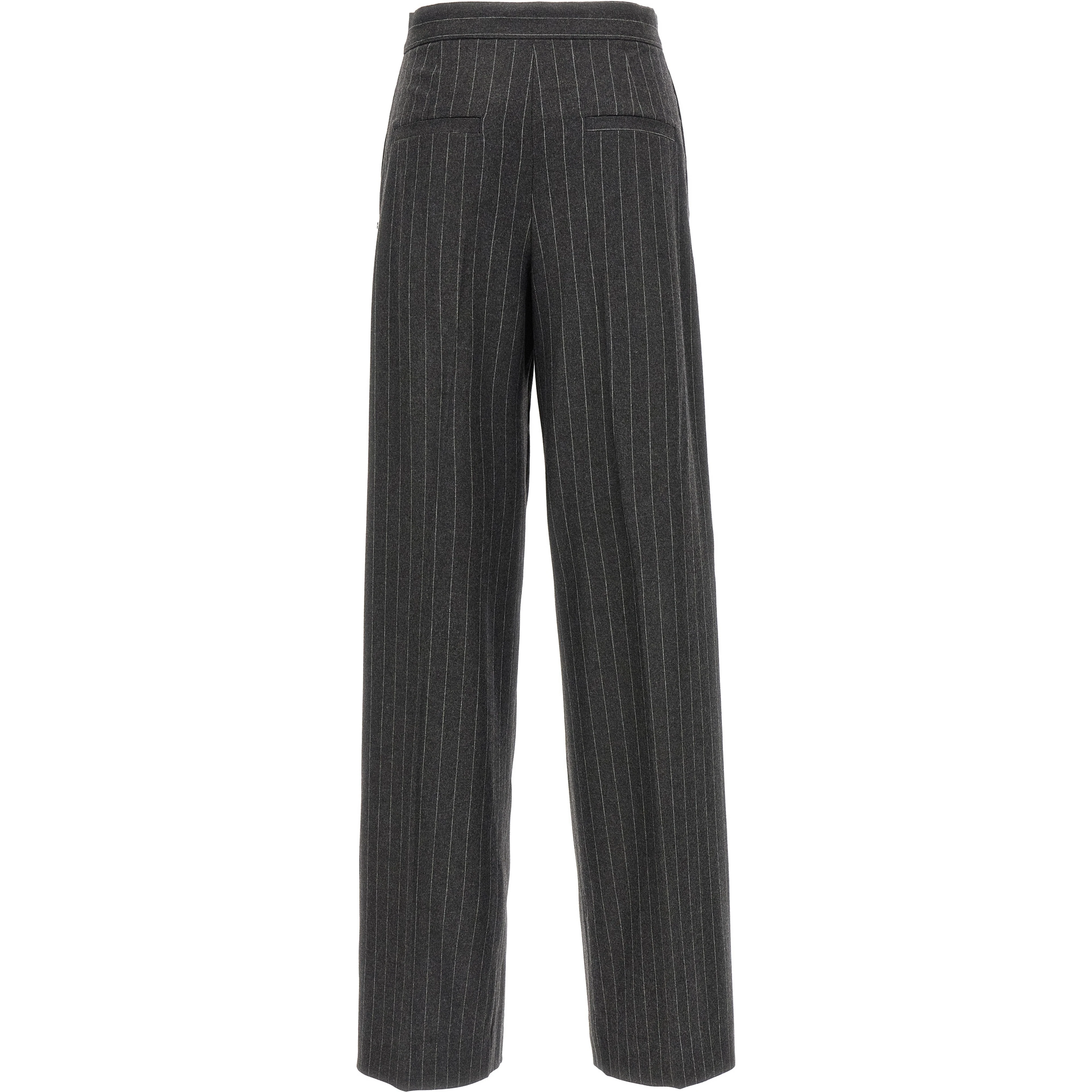 Gray Virgin Wool Dress Pants