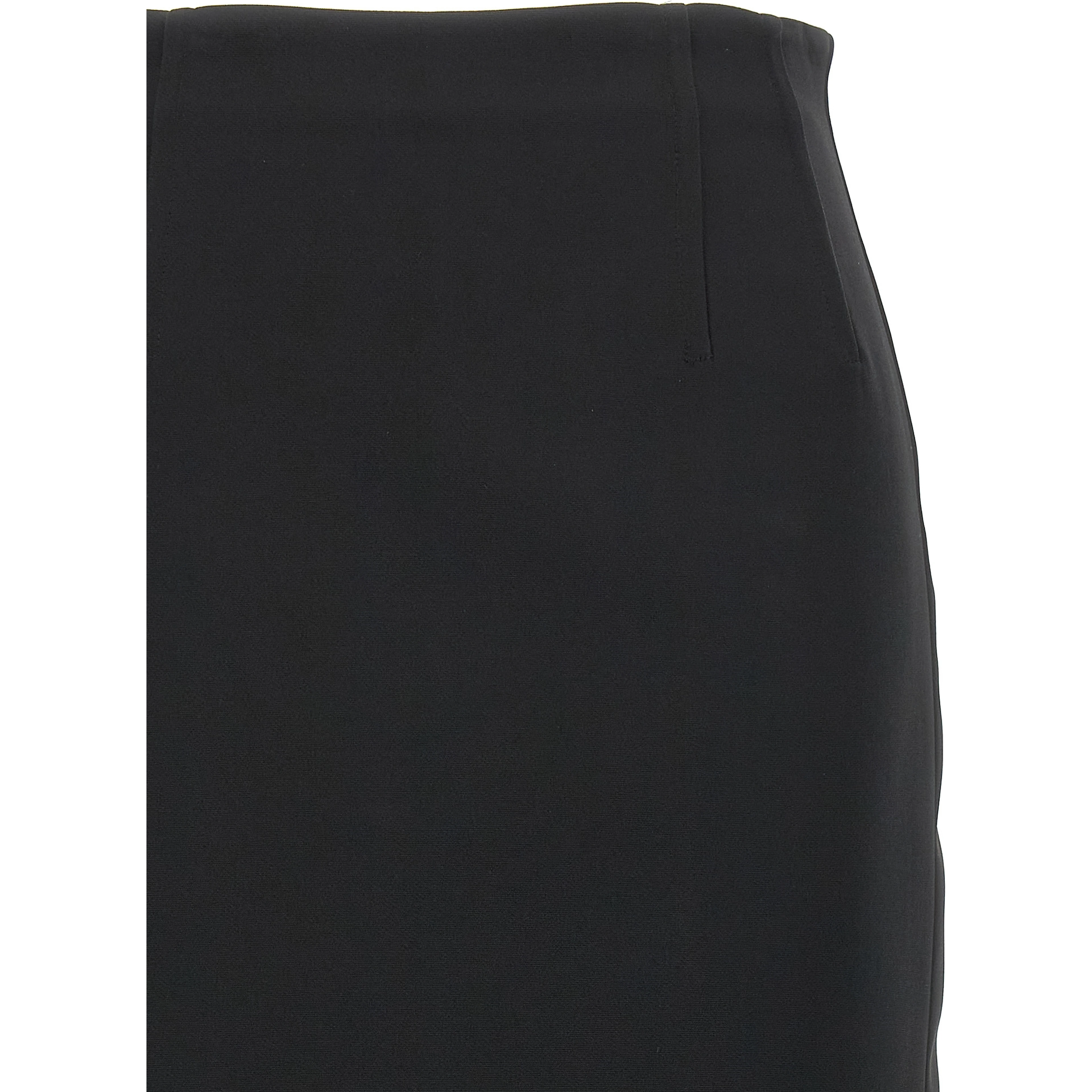 Black Viscose Midi Skirt