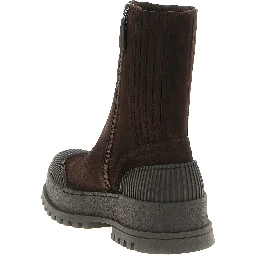 Brown Goatskin Ankle Boots