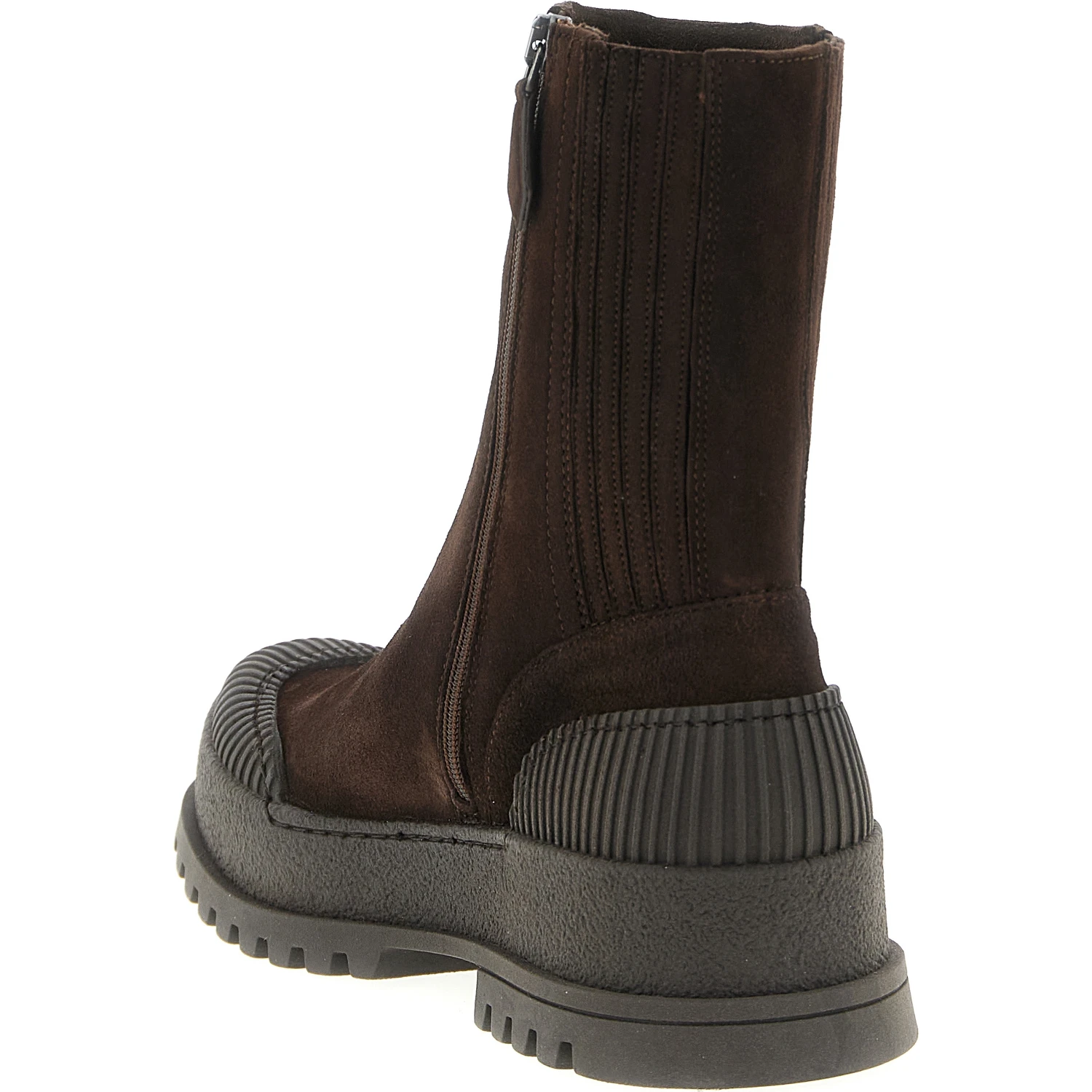 Brown Goatskin Ankle Boots