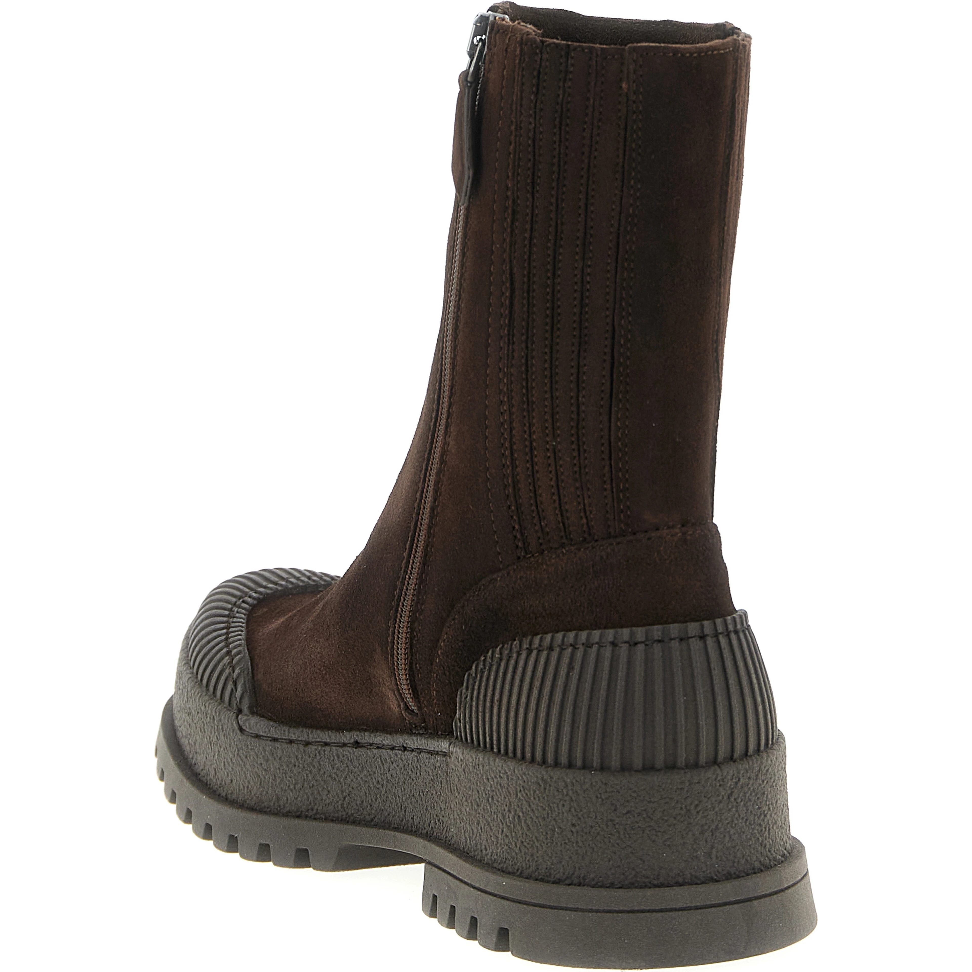 Brown Goatskin Ankle Boots