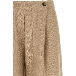 Beige Cashmere Casual Pants