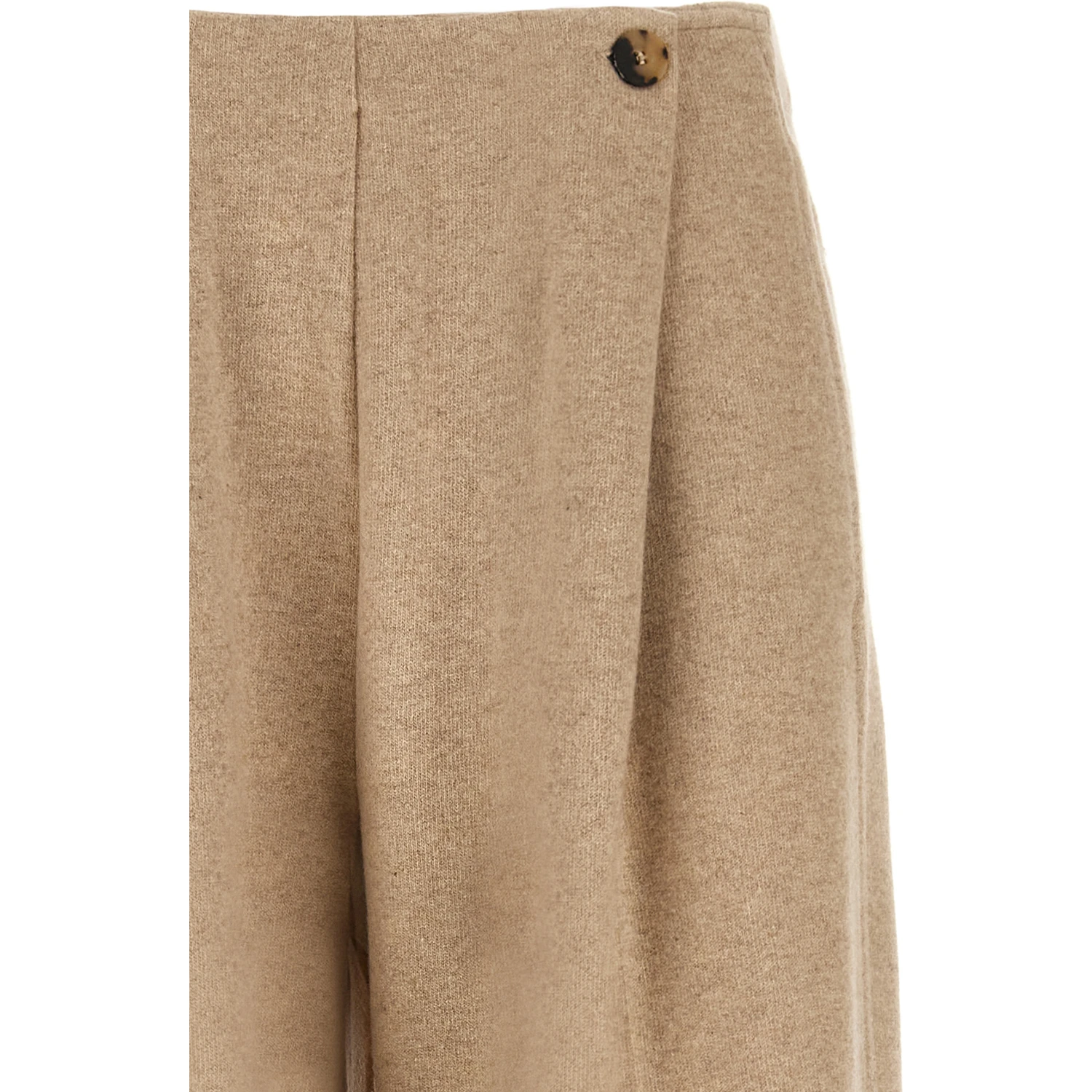 Beige Cashmere Casual Pants