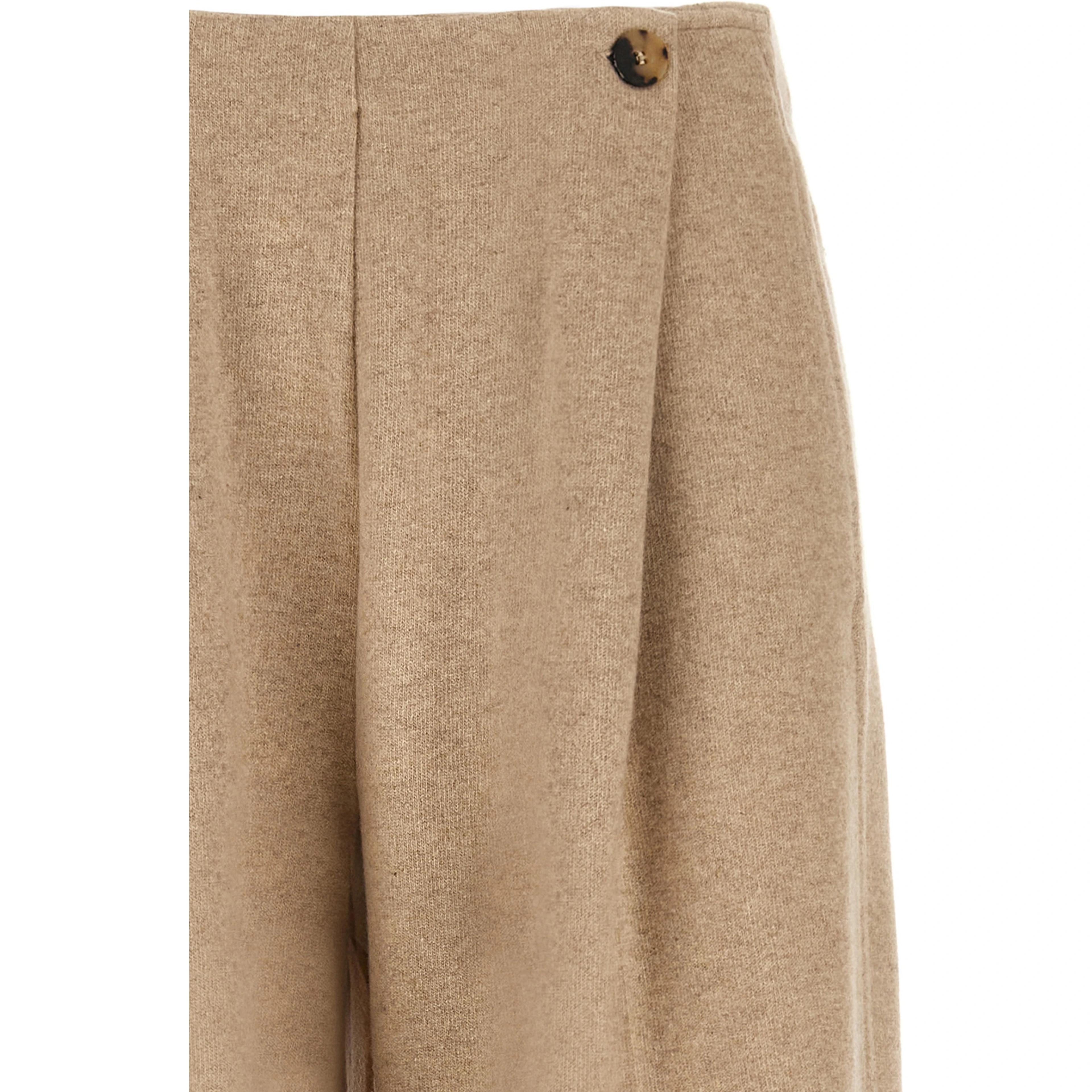 Beige Cashmere Casual Pants