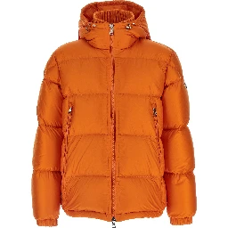 Orange Polyamide Full-Length Jacket