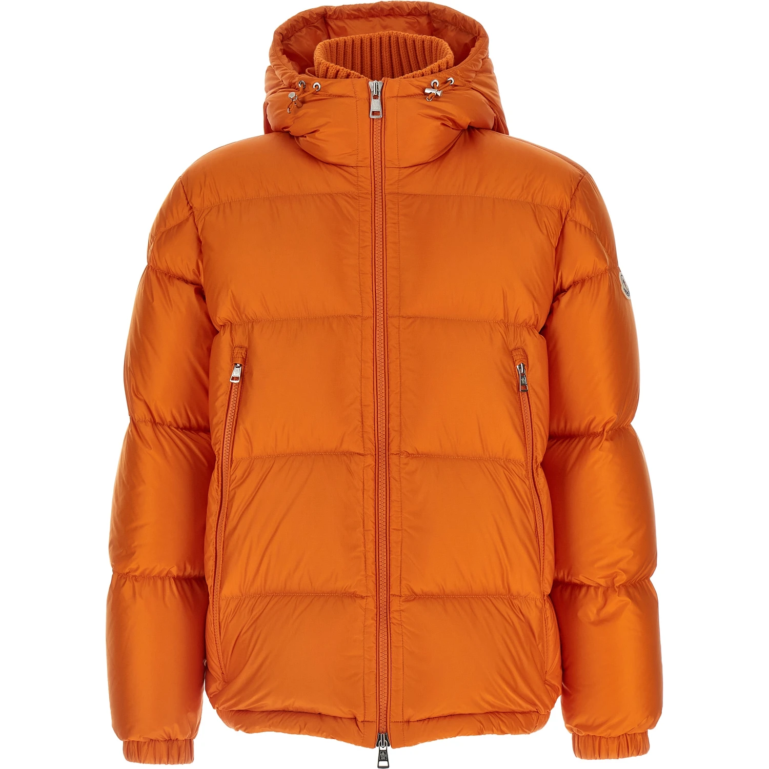 Orange Polyamide Full-Length Jacket