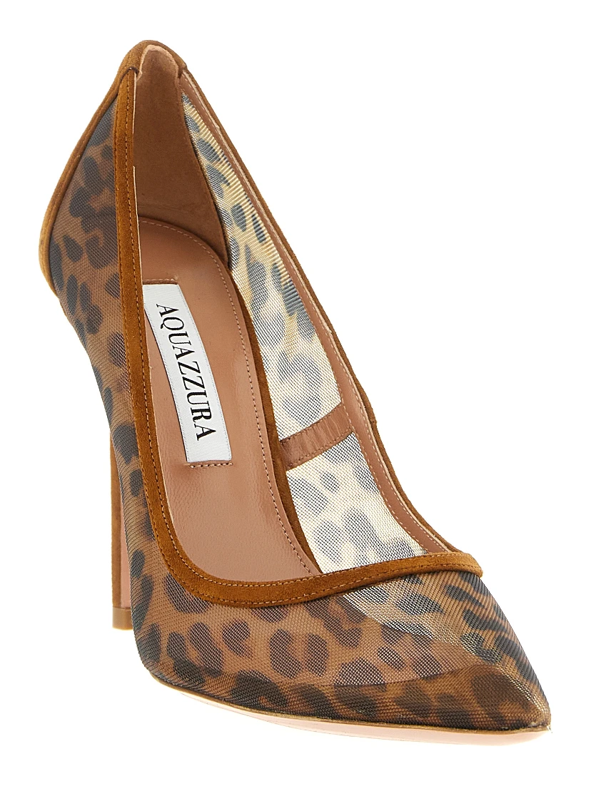 Brown Textile High Heel Pumps