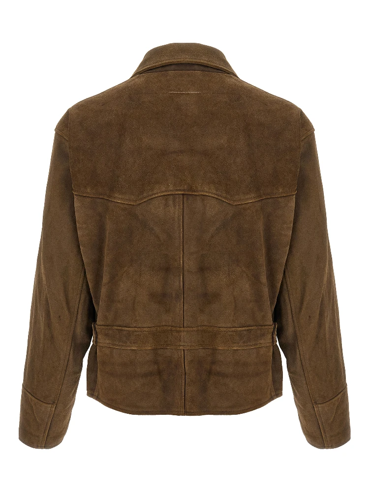 Brown Calfskin Leather Jacket alternative