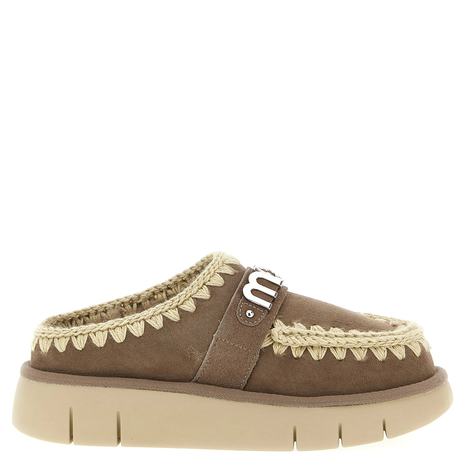 Brown Lambskin Clogs