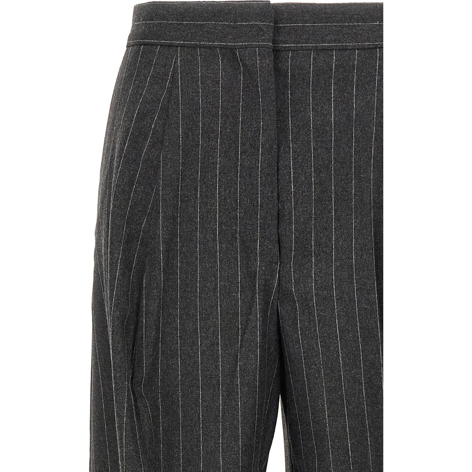 Gray Virgin Wool Dress Pants