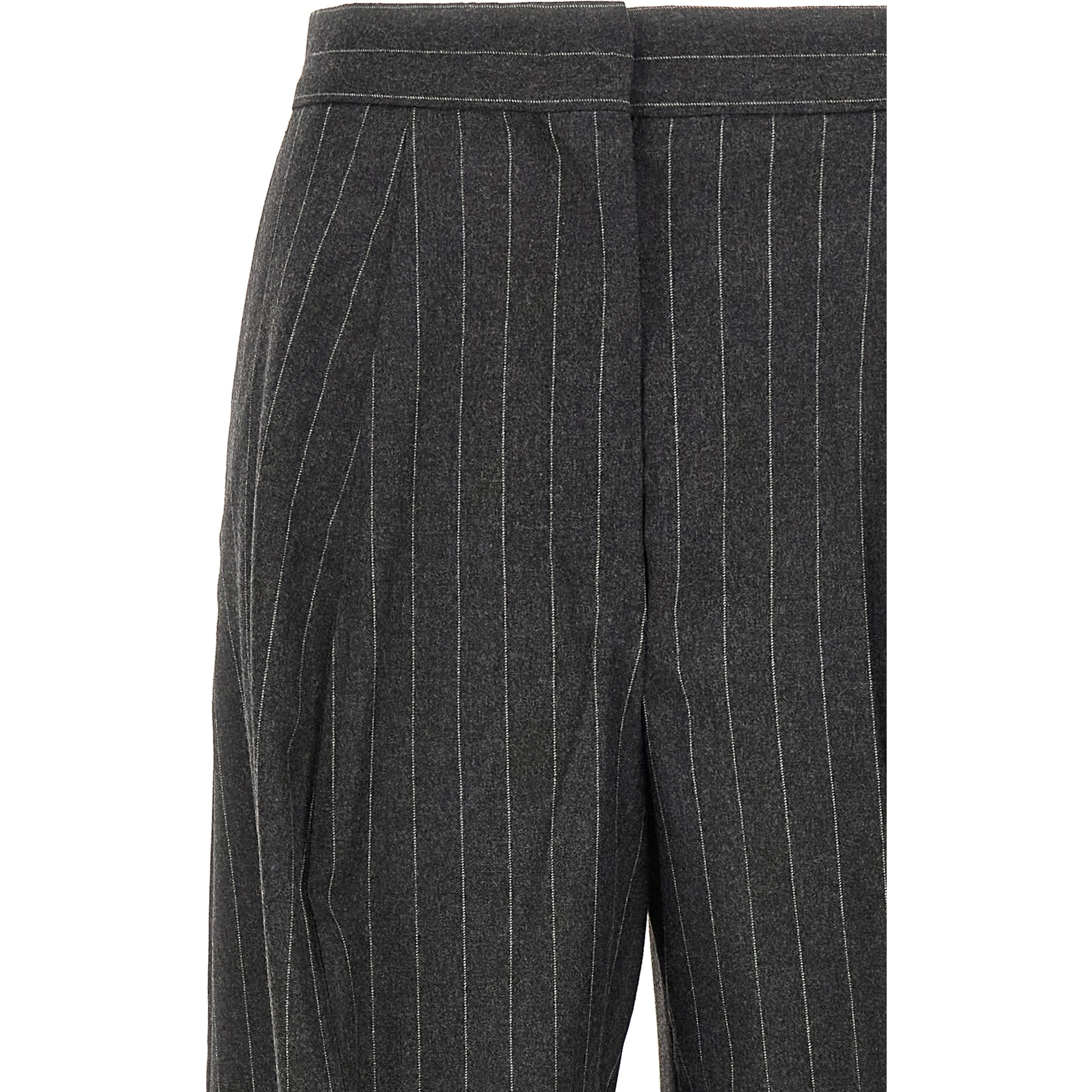 Gray Virgin Wool Dress Pants