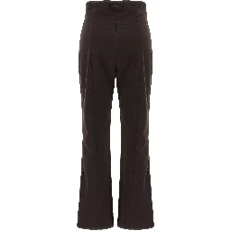 Brown Polyamide Athletic Pants