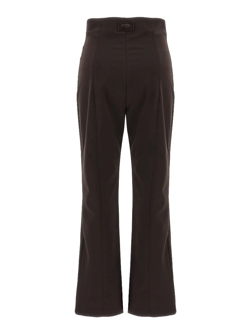 Brown Polyamide Athletic Pants