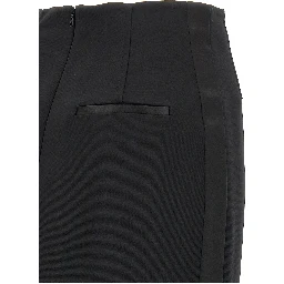 Black Viscose Midi Skirt