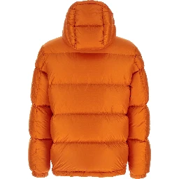 Orange Polyamide Full-Length Jacket