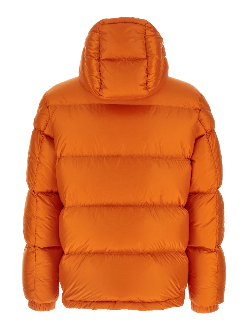 Orange Polyamide Full-Length Jacket