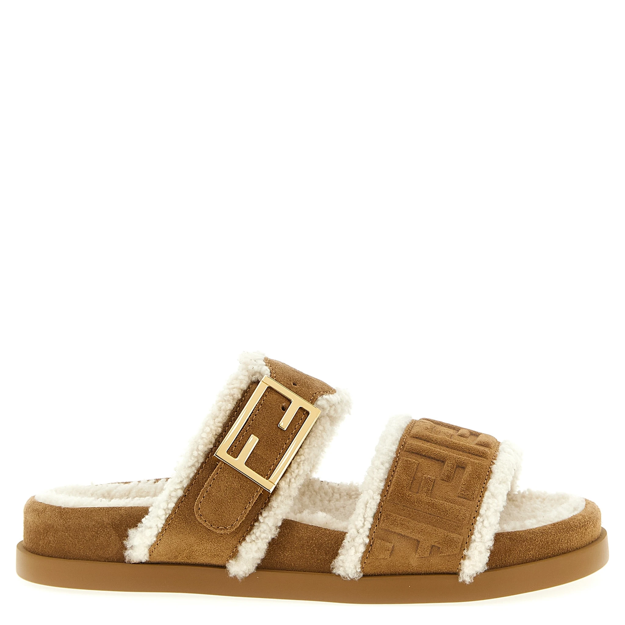 Beige Calfskin Slides