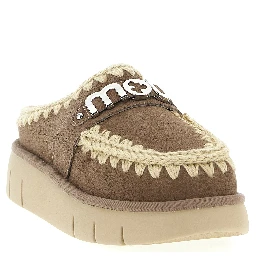 Brown Lambskin Clogs
