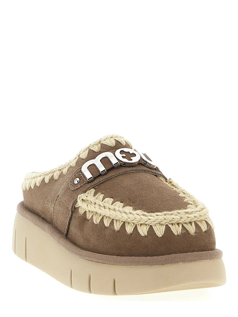Brown Lambskin Clogs