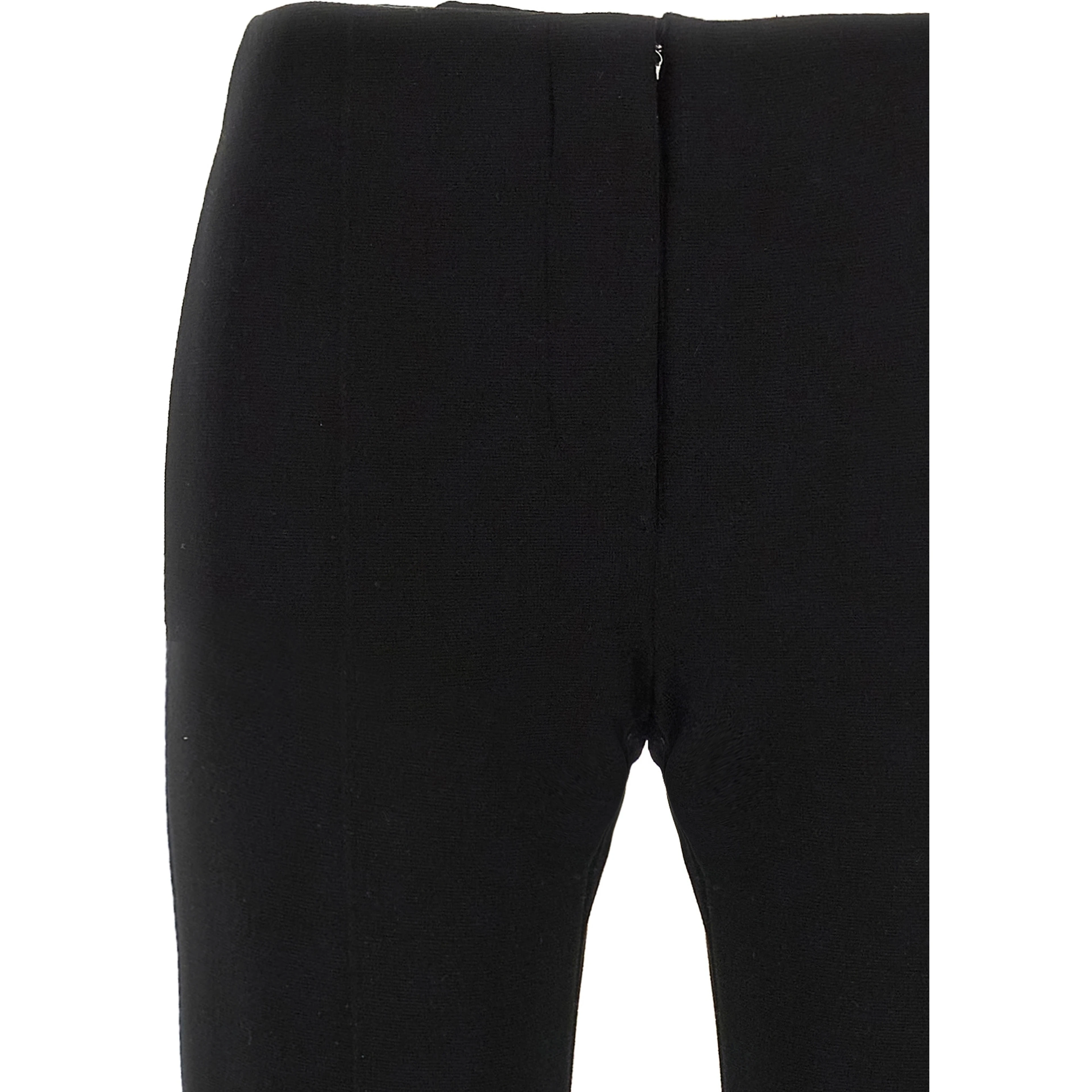 Black Viscose Casual Pants