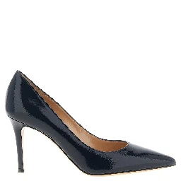 Blue Lamb Leather High Heel Pumps