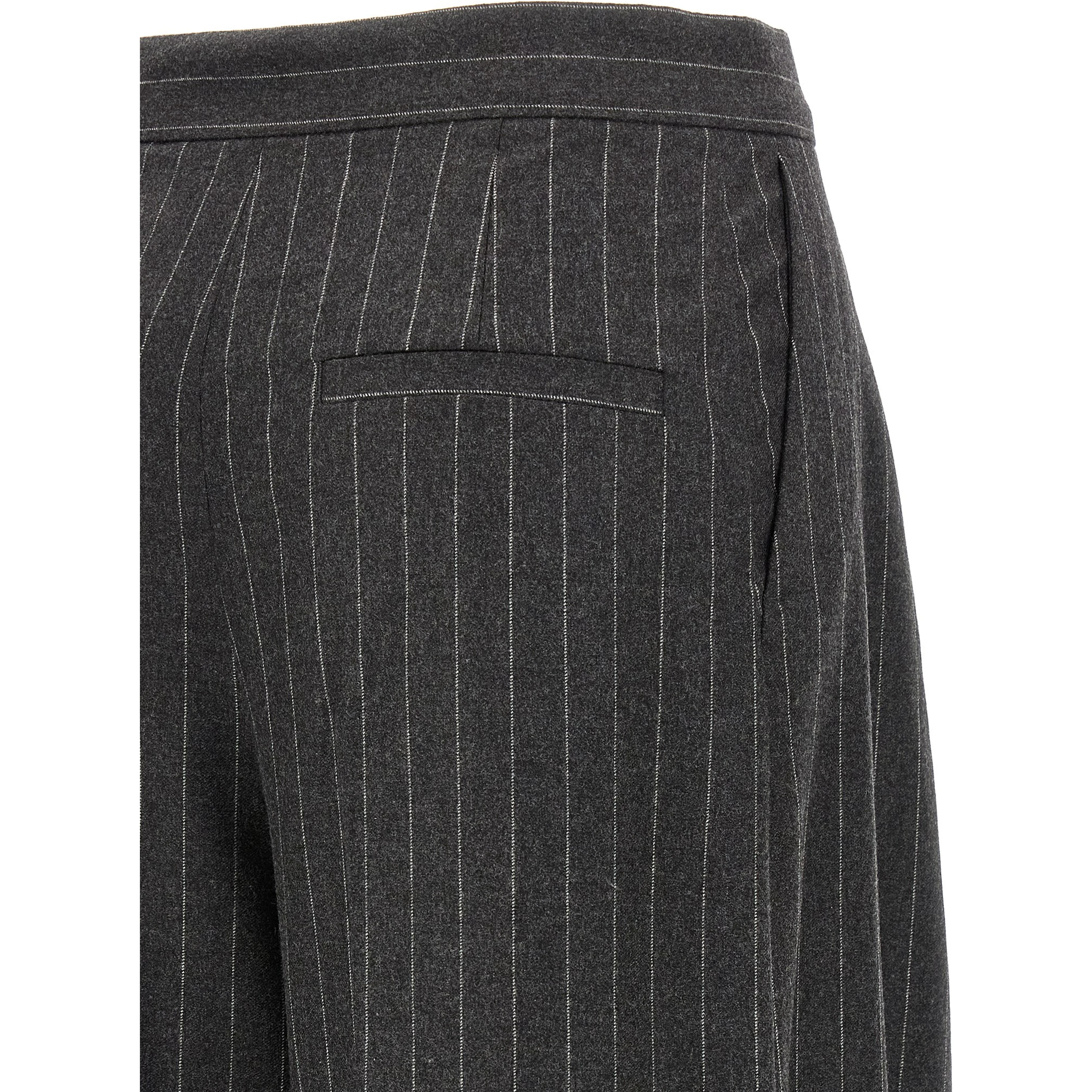 Gray Virgin Wool Dress Pants