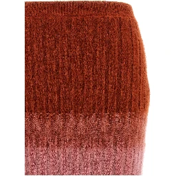 Multicolor Wool Midi Skirt